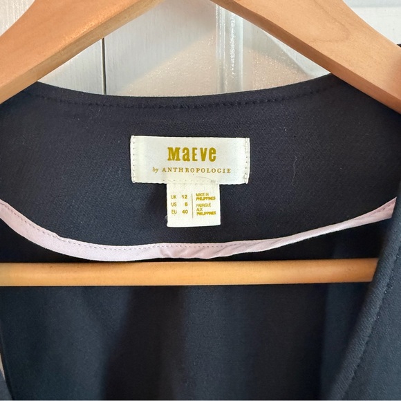 Anthropologie Maeve Black Cropped Vest, Size 8 - Picture 4 of 8